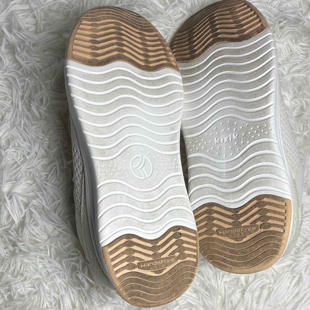 Kizik Lima White Creme Womens Wide Athletic Sneaker - Picture 6 of 10